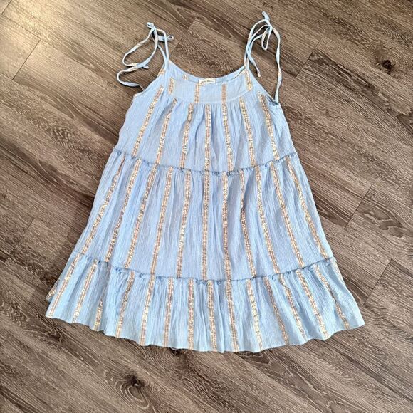 Roller Rabbit Lurex Tokano Dress Blue - Picture 1 of 5